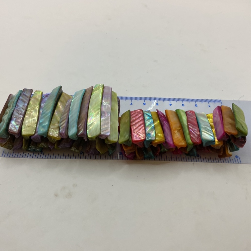 Mother of Pearl stretch bracelets excellent condition! Boho!
